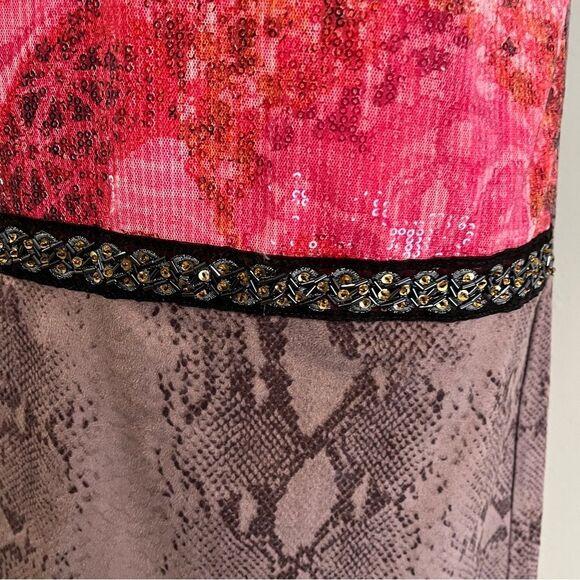 CUSTO Barcelona Gata Klimt Sequin
Snakeskin Dress Sz Small 100% Polyester
Lined - Picture 4 of 12